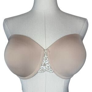 Wacoal Strapless Embrace Push Up Lace Bra Nude 854191 size 32DD